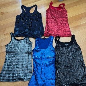 Bundle of women’s sequin tank tops